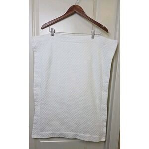 2 Restoration Hardware Diamond Matelasse‎ Pillow Shams White Cotton Portugal STD